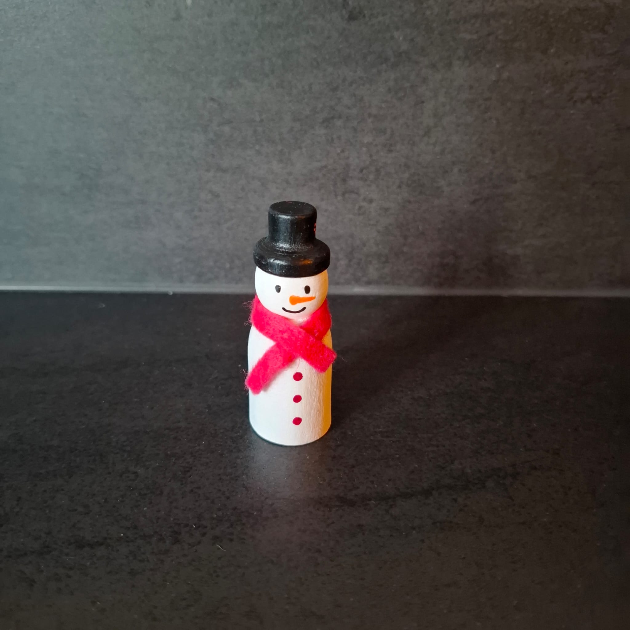 Kerst - sneeuwpop roze
