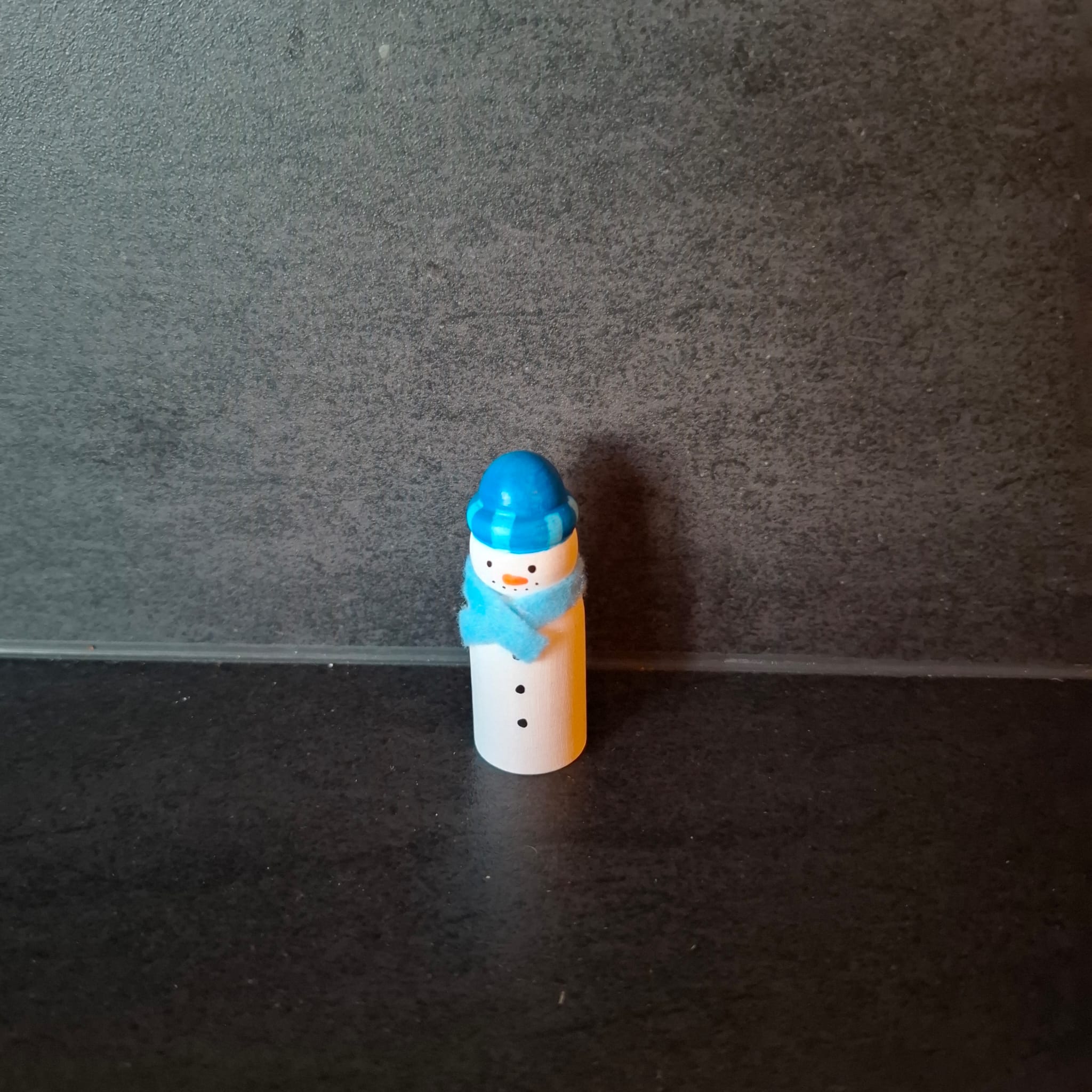 Kerst - sneeuwpop blauw